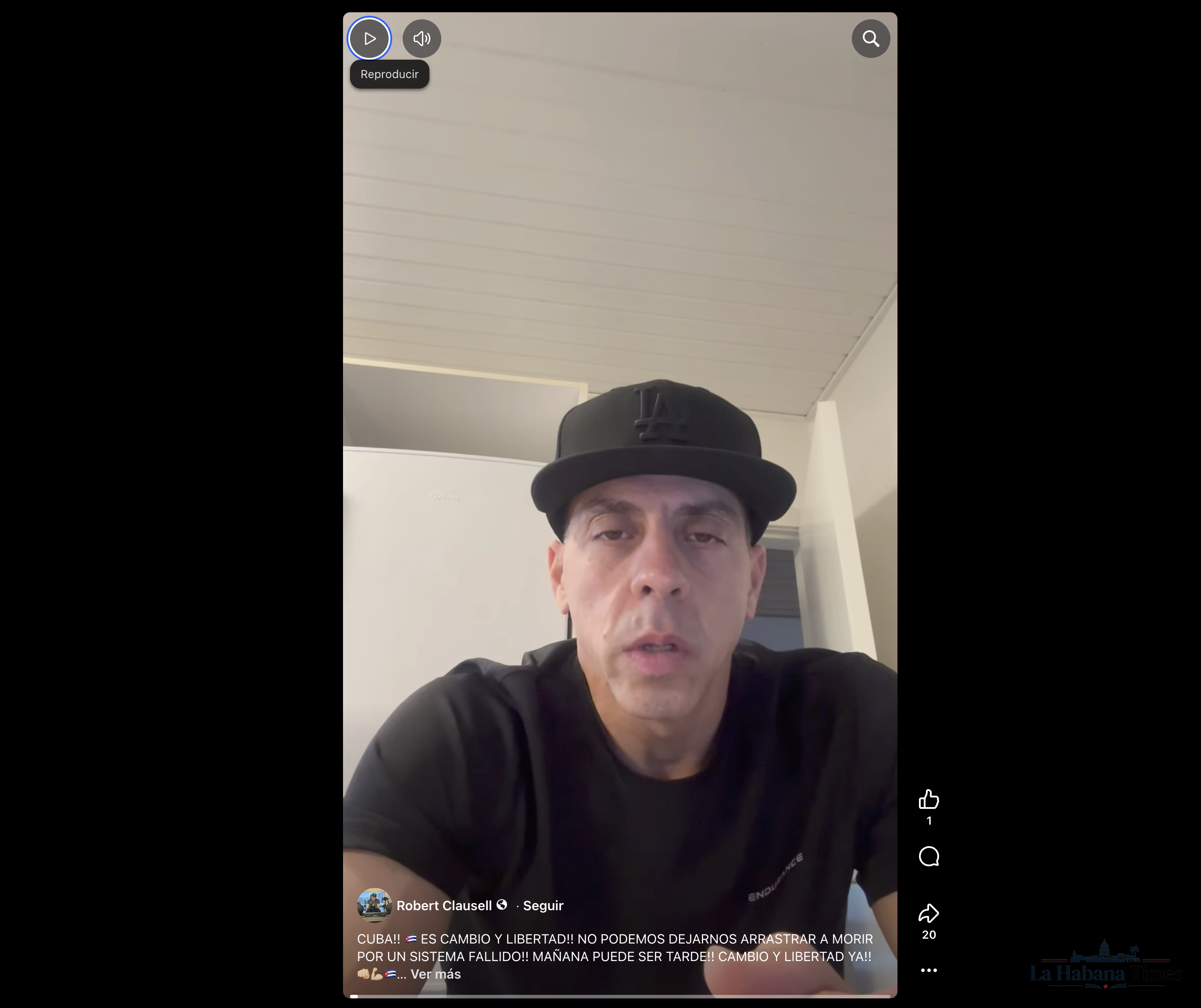 Cubano llama en redes a perder el miedo y exige “cambio y libertad ya” para la isla