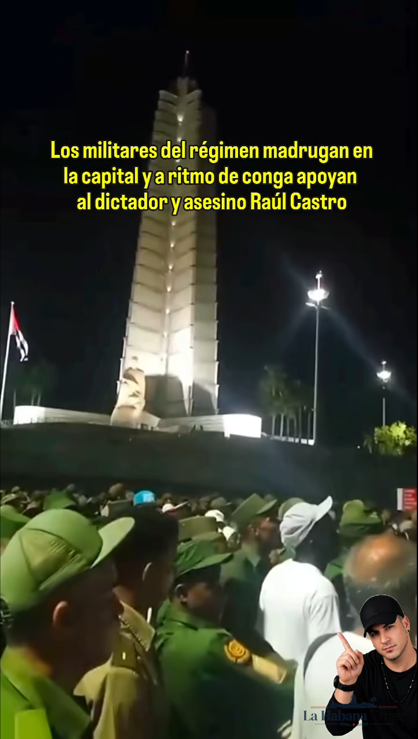 Régimen cubano madruga a militares, policías y trabajadores para defender a Raúl Castro frente a la Embajada de EE. UU.