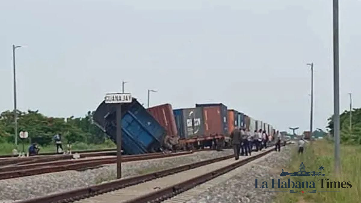 Tren de carga se descarrila en Guanajay, Artemisa, sin reportes de víctimas