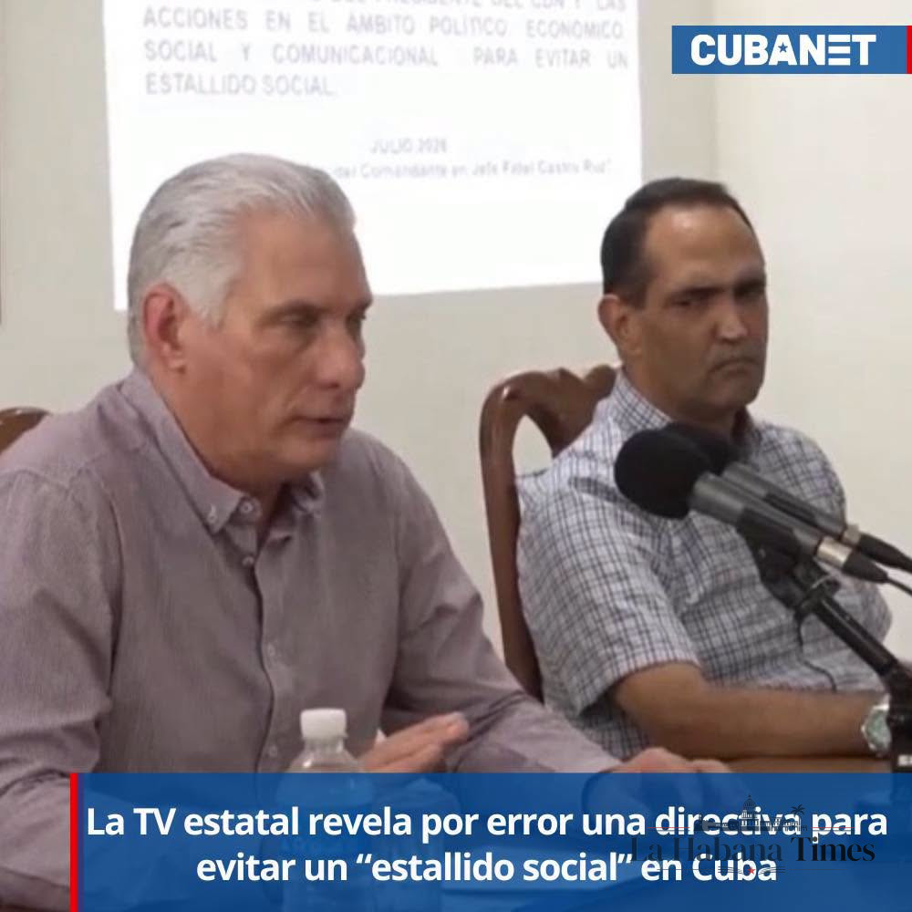 TV ESTATAL DEJA AL DESCUBIERTO DIRECTIVA PARA “EVITAR UN ESTALLIDO SOCIAL” EN CUBA