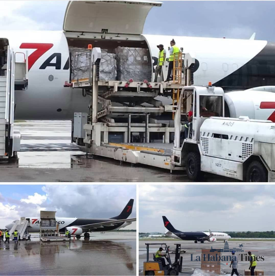 PRIMER CARGAMENTO DE AYUDA HUMANITARIA DE ESTADOS UNIDOS LLEGA A CUBA EN MEDIO DE FUERTES TENSIONES